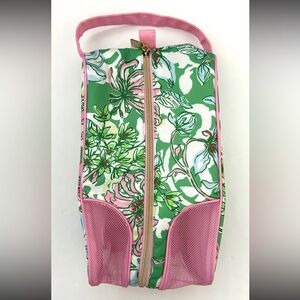 Lilly Pulitzer Shoe Bag, Spearmint Blossom, Travel, Golf, Commute